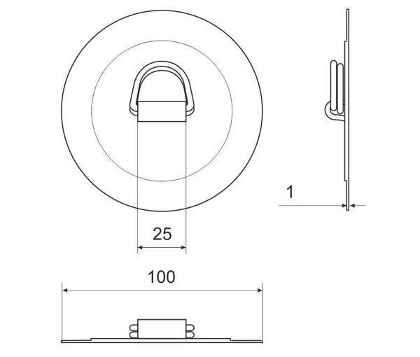 Система крепления с двумя кольцами D10см (Черный) купить по выгодной цене 170 руб. в магазине 