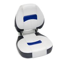 Сиденье мягкое складное Pro Angler Ergonomic Boat Seat, синий-чёрное