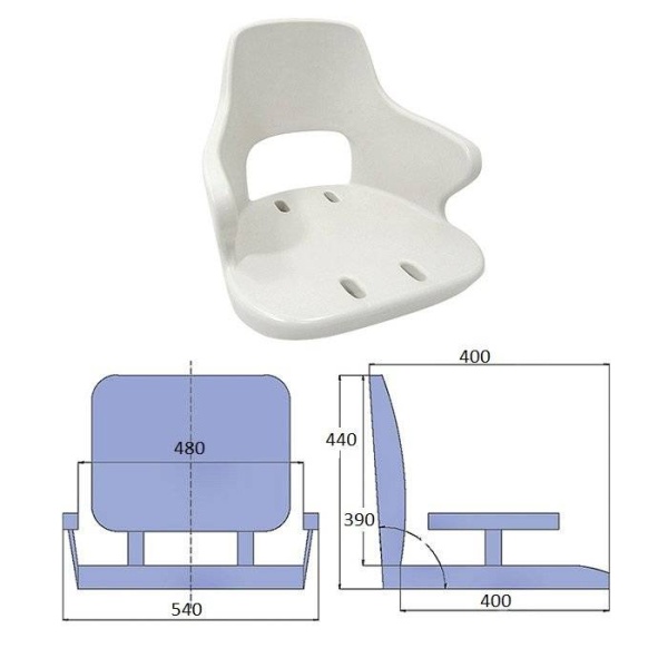 Сиденье пластмассовое 390х480 мм YACHTSMAN 2 купить по выгодной цене 11 368 руб. в магазине 