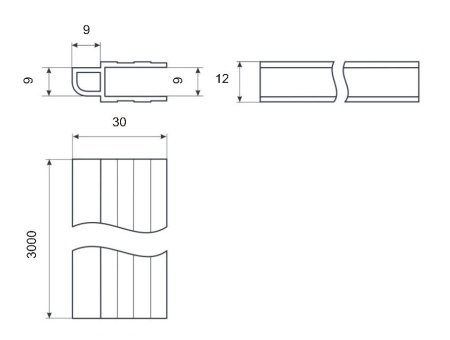 Профиль замка для пайола Папа 9 мм нарезка по 5см купить по выгодной цене 25 руб. в магазине 
