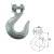 Гак 1/4" Гак 1/4"