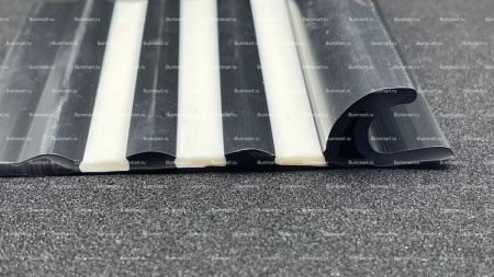 Привальный брус 90мм трех полосный (Черно-Белый) купить по выгодной цене 185 руб. в магазине 