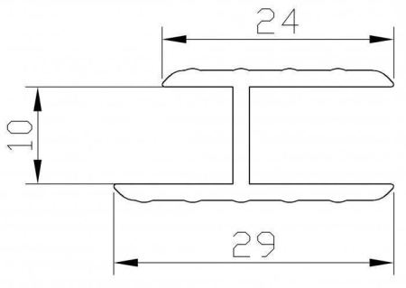 Н-образный профиль 9 мм 100см купить по выгодной цене 429 руб. в магазине 
