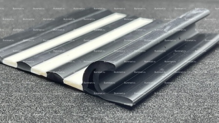 Привальный брус 90мм трех полосный (Черно-Белый) купить по выгодной цене 185 руб. в магазине 