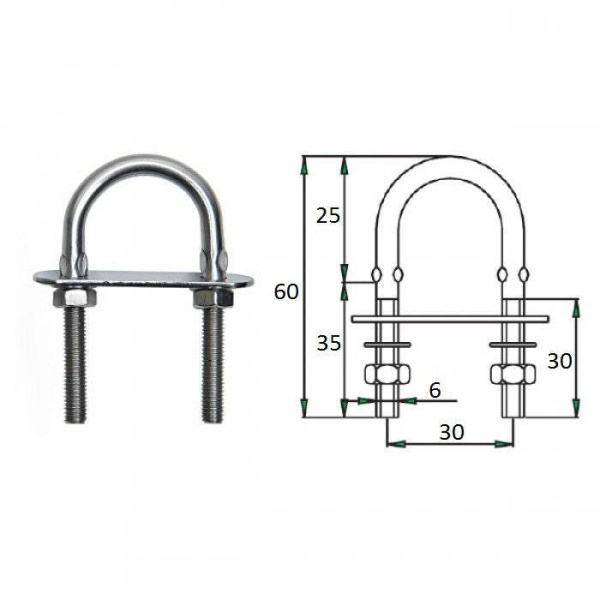Рым-болт 6х70мм купить по выгодной цене 396 руб. в магазине 