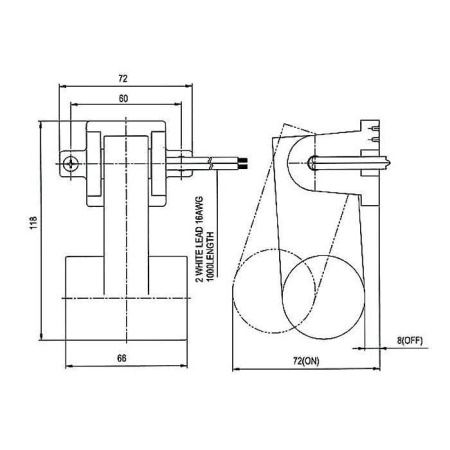 Переключатель поплавковый белый, 118х72 мм купить по выгодной цене 2 514 руб. в магазине 