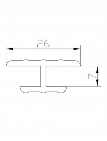 Н-образный профиль 6 мм 100см купить по выгодной цене 429 руб. в магазине 