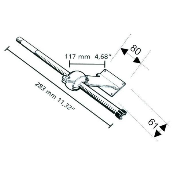 Опора транцевая РТ 283x55, нерж. сталь купить по выгодной цене 14 729 руб. в магазине 