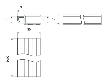 Профиль замка для пайола Папа 9 мм 100см купить по выгодной цене 462 руб. в магазине 