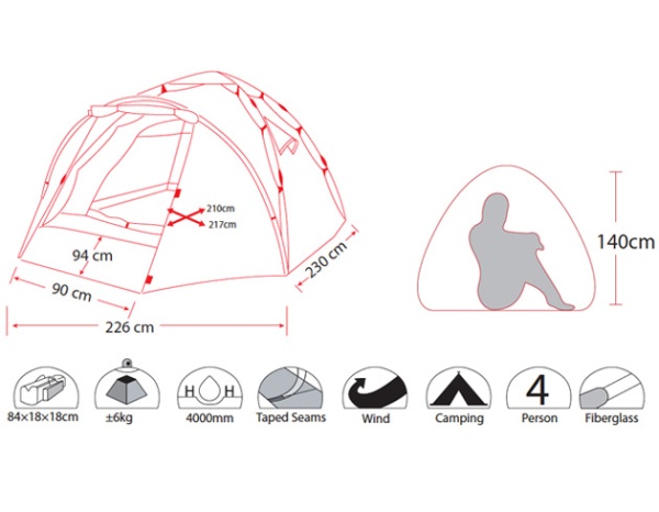Палатка автомат четырехместная Envision 4Lux купить по выгодной цене 13 800 руб. в магазине 