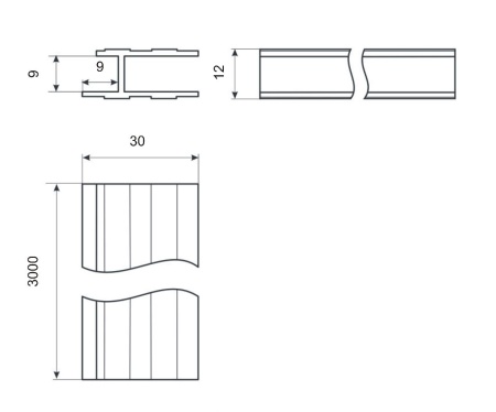 Профиль Мама 9 мм нарезка по 5см купить по выгодной цене 25 руб. в магазине 