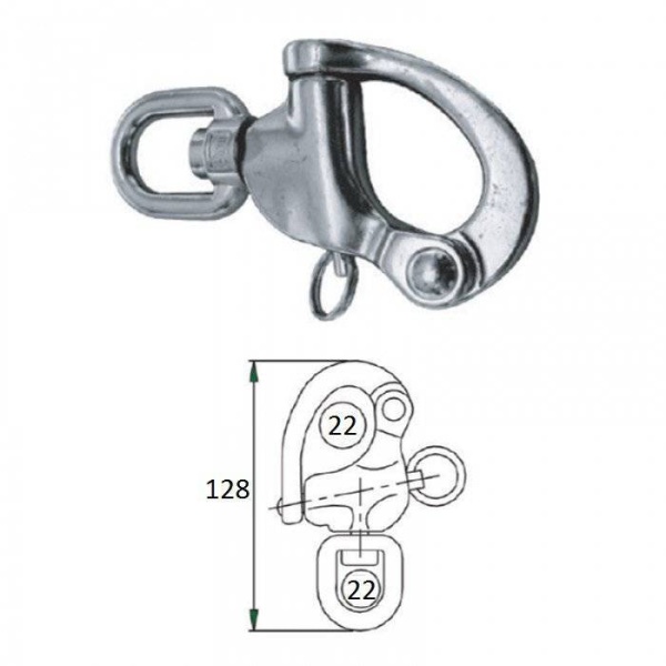 Карабин вертлюжный 22мм купить по выгодной цене 2 260 руб. в магазине 